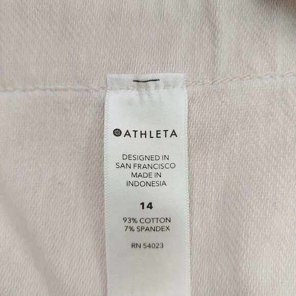 Athleta Shorts Womens 14 Beige Farallon Heathered Knit Comfy Athletic Beach - Picture 8 of 10